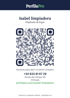 Tarjeta de visita impresa con QR de PerfilaPro